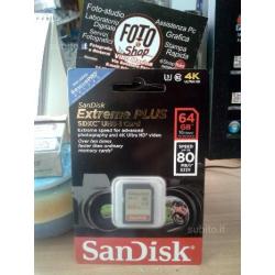 SD SanDisk Extreme Plus Scheda Memoria SDXC 64GB