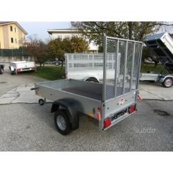 Rimorchio Stema 750Kg con rampa e sponde