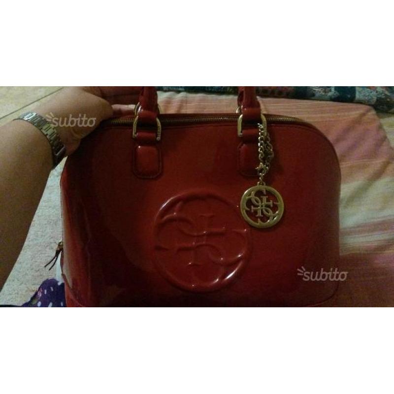 Borsa Guess originale rossa in vernice