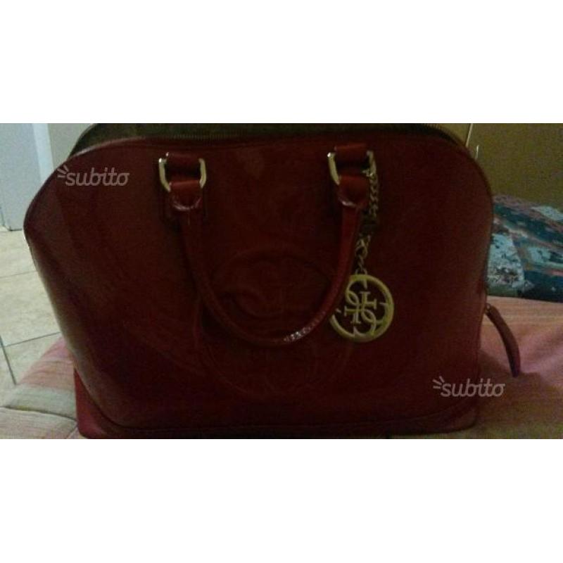 Borsa Guess originale rossa in vernice