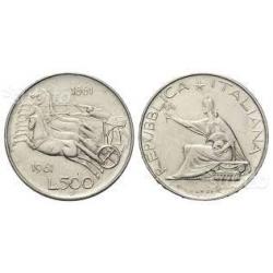 Lotto 3 monete 500 lire argento