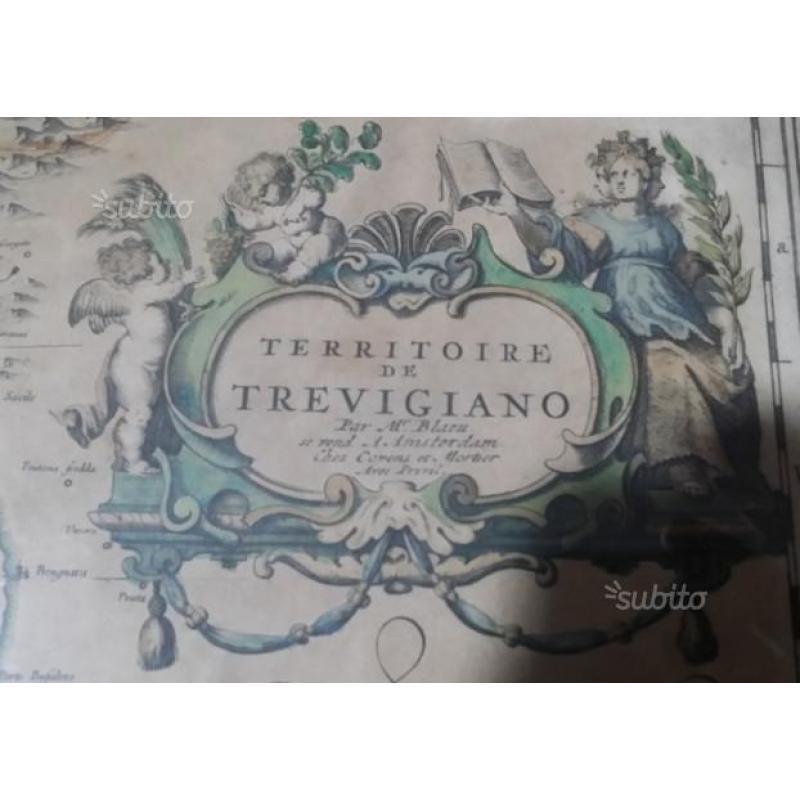 Antica mappa della Marca Trevigiana di Blaeu