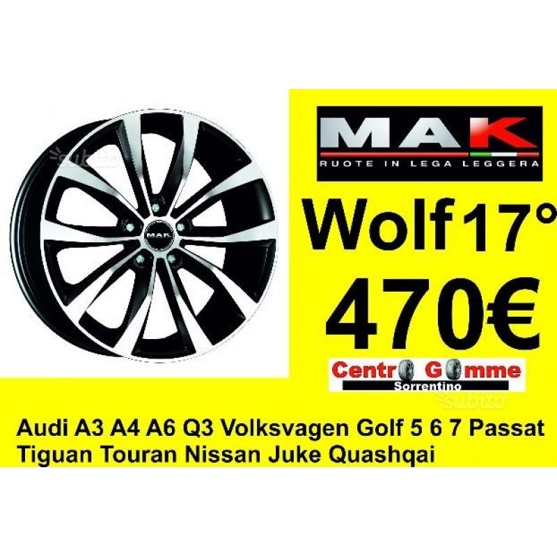 Cerchi Mak Wolf da 17 Giulietta A3A4A5 Quashqai