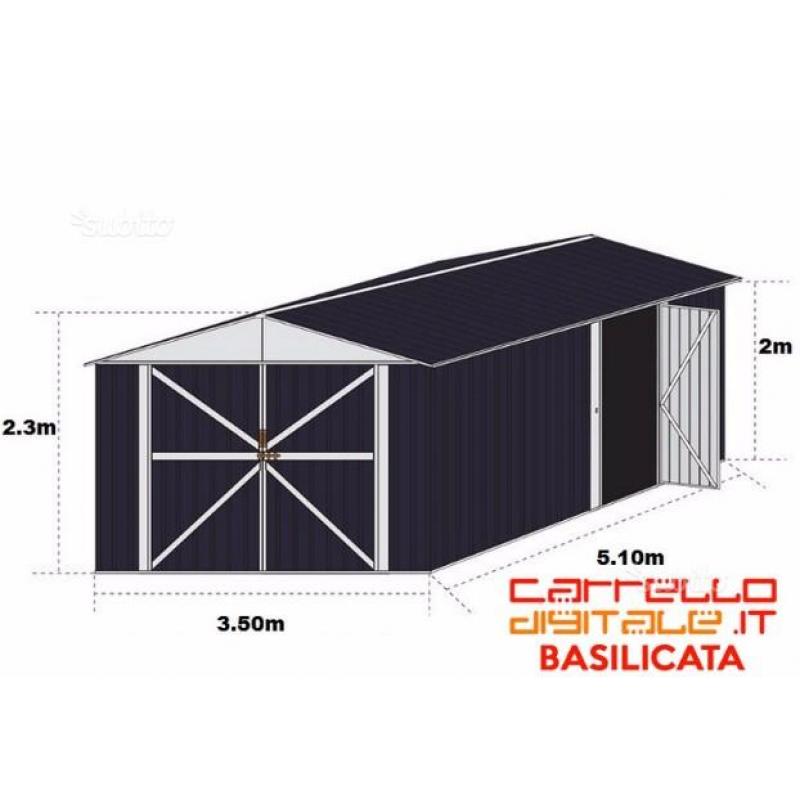 Box Acciaio 5.10x3.45 - peso 320kg - 18MQ - BLU