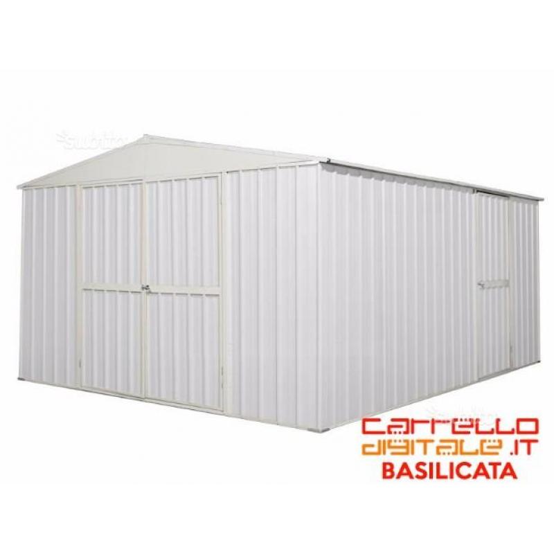 Garage in Acciaio 430x350cm - 15mq - H210 - BIANCO