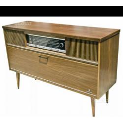 Blocco mobile radio Grundig, Lp vinili,quadri