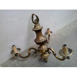 Lampadario vintage in ottone