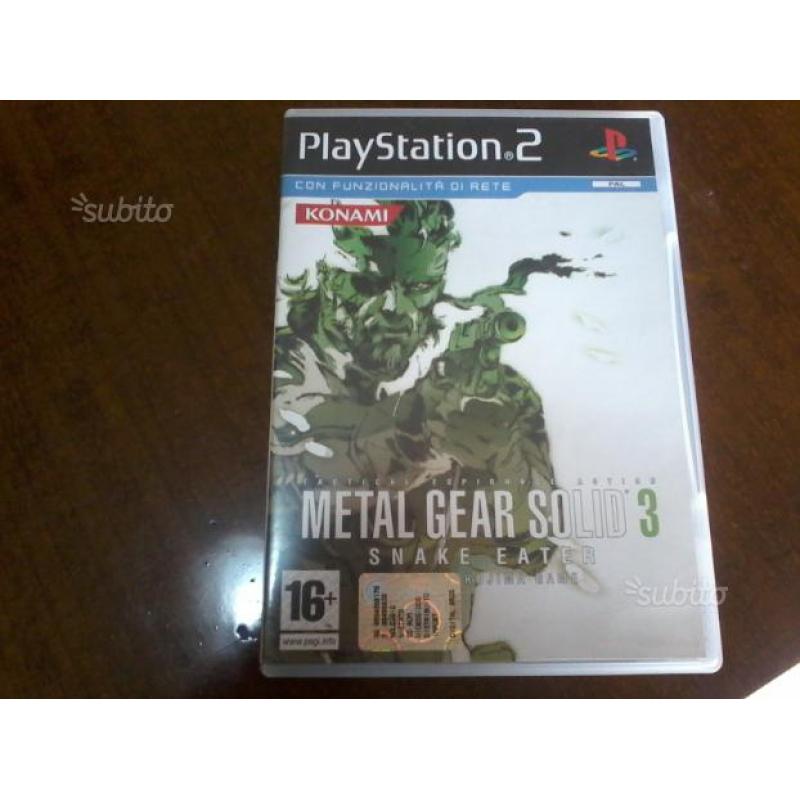 Gioco per ps2 Metal Gear Solid 3