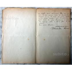 Matilde Serao lettera autografa 1885