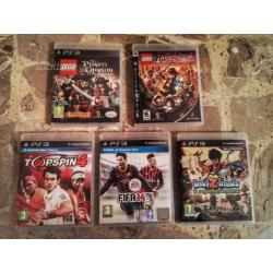 5 videogiochi originali per PS3 (solo in blocco)