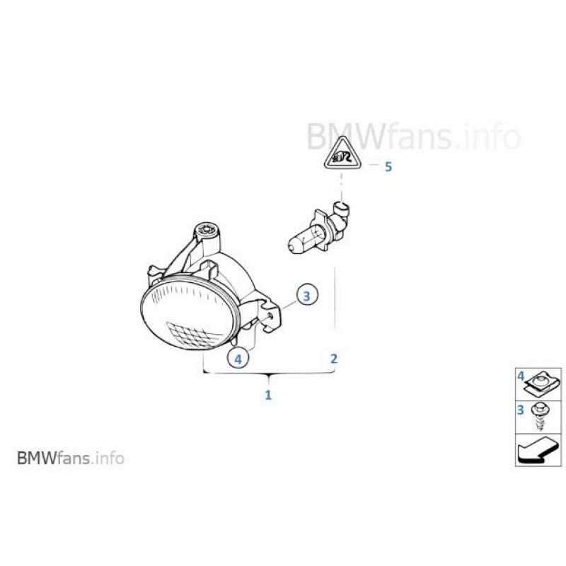 BMW faro antinebbia sx originale