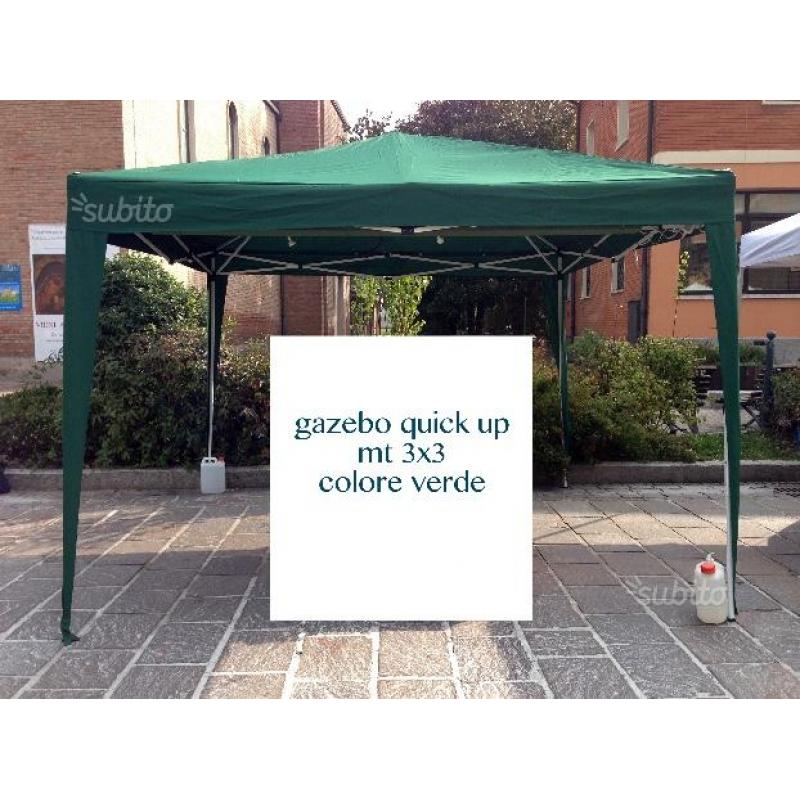 Gazebo richiudibile m 3x3 verde