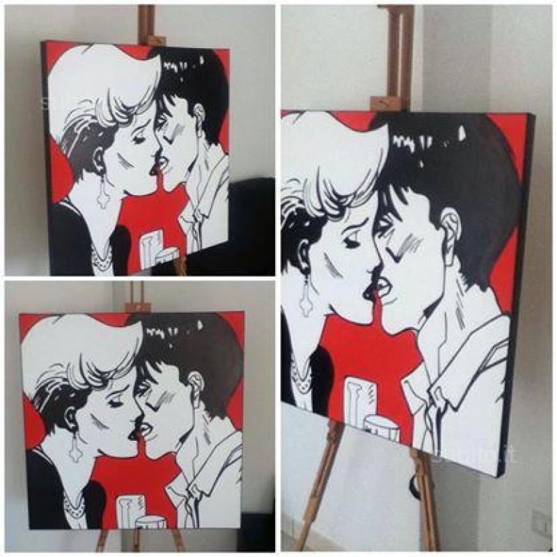 Quadro pop art Dylan Dog 80x80 cm