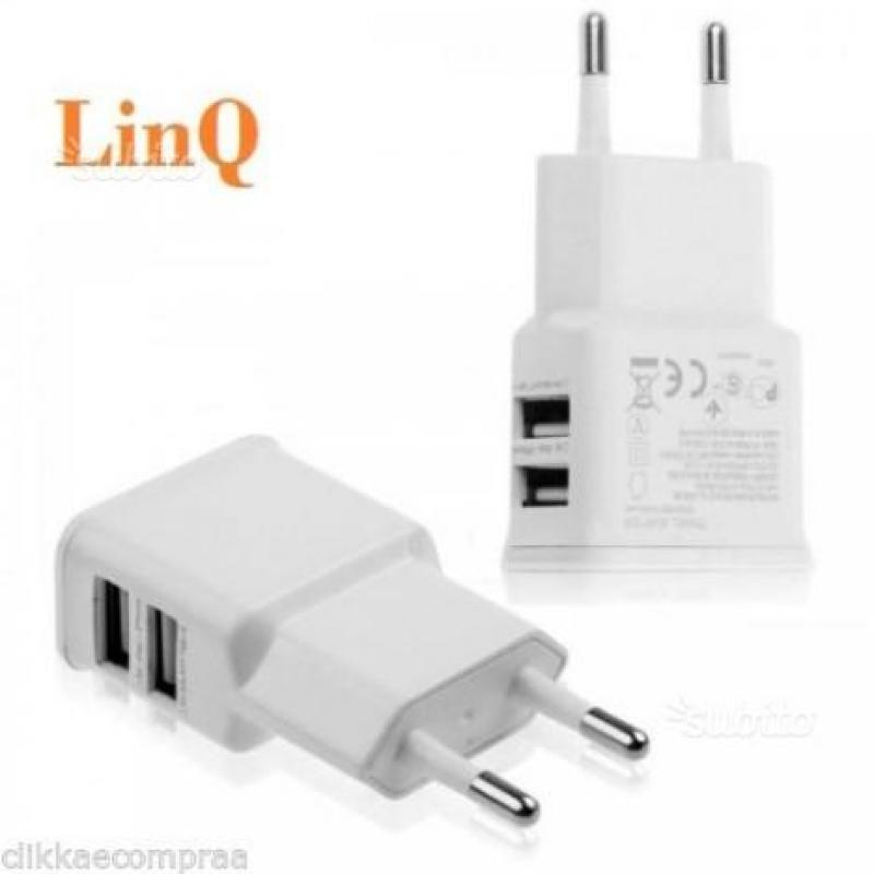 Linq caricatore alimentatore 2 usb spina adattator