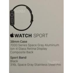 Apple Watch Sport Black 38mm pari al nuovo