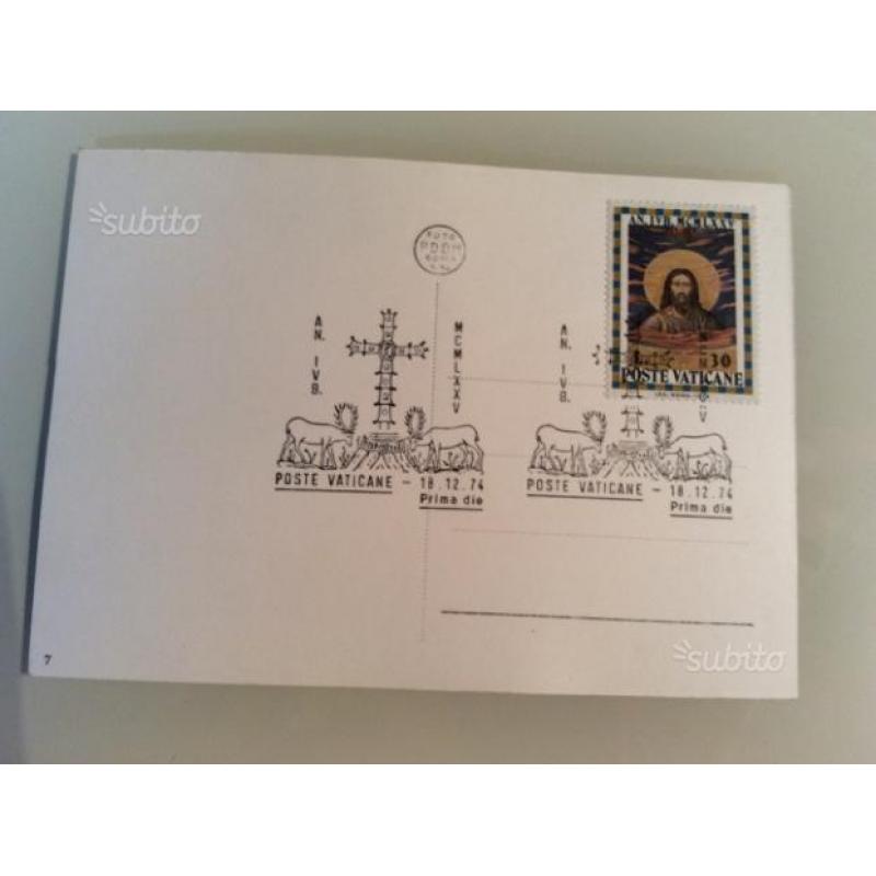 Cartolina con annullo 1* giorno città del Vaticano