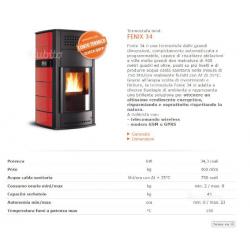 Termostufa a pellet famar mod. fenix 34 kw radiato