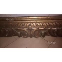 Cornice quadro legno antico vecchio foglie