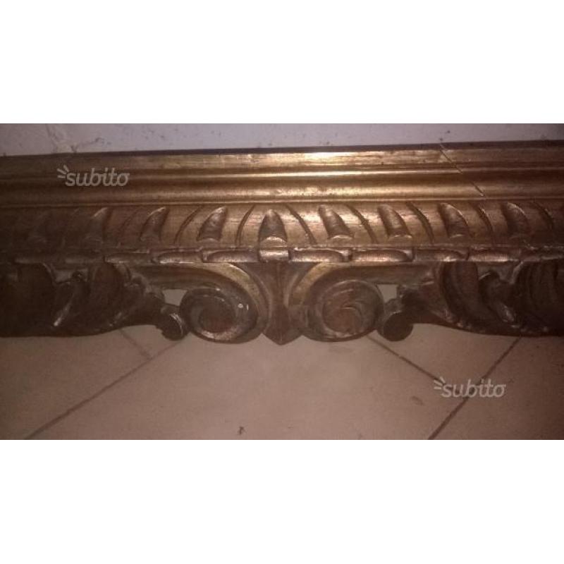 Cornice quadro legno antico vecchio foglie