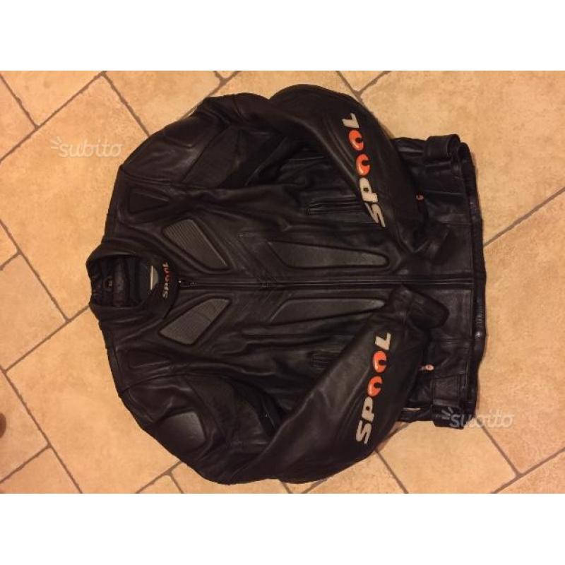 Giacca moto pelle spool