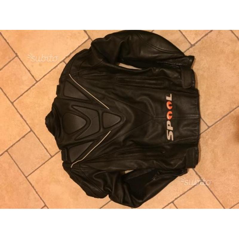 Giacca moto pelle spool