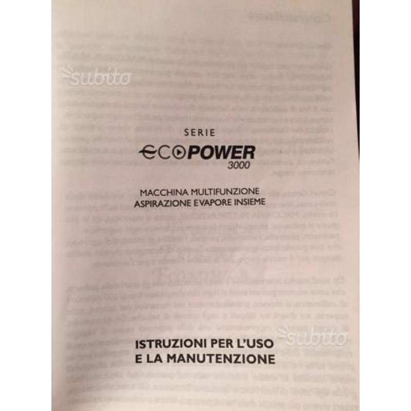 Eco power 3000 aspirapolvere e vapore