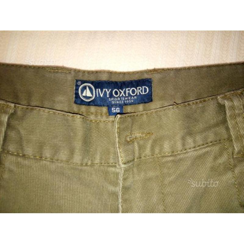 Pantaloni ivioxford uomo tg56 verde\marrone