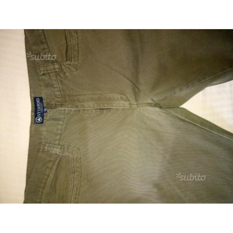 Pantaloni ivioxford uomo tg56 verde\marrone