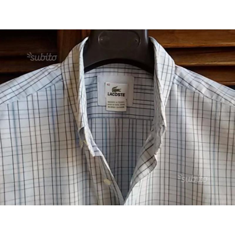 Camicia Lacoste uomo tg. 42 corrisponde a XL