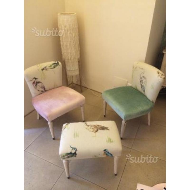 Set di poltroncine shabby chic