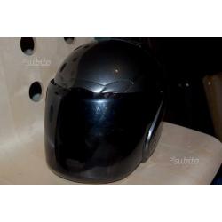 1 CASCO MOTO visiera scura colore metallizzato