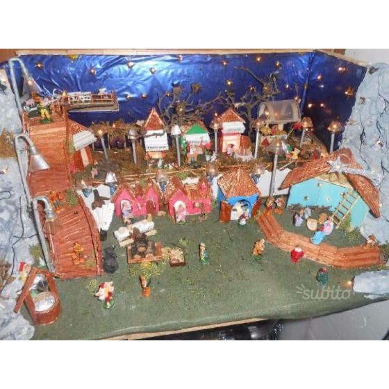 Presepe artigianale in cartapesta