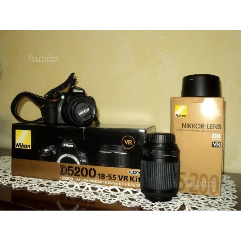 Kit Nikon D5200 18/55VR 55/200VR