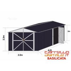 Box Acciaio 600x350cm - 340kg - 21mq GRIGIO CHIARO