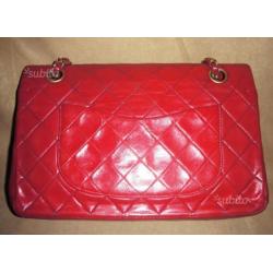 Chanel borsa vintage anni 80 in pelle rossa