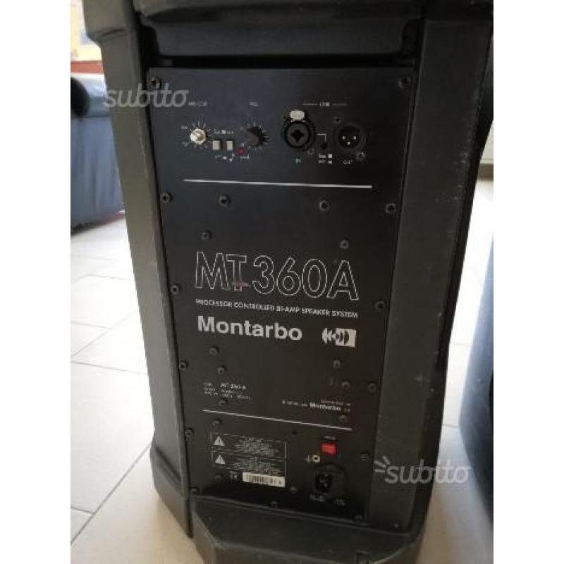 Coppia di casse amplificate montarbo MT 360 A