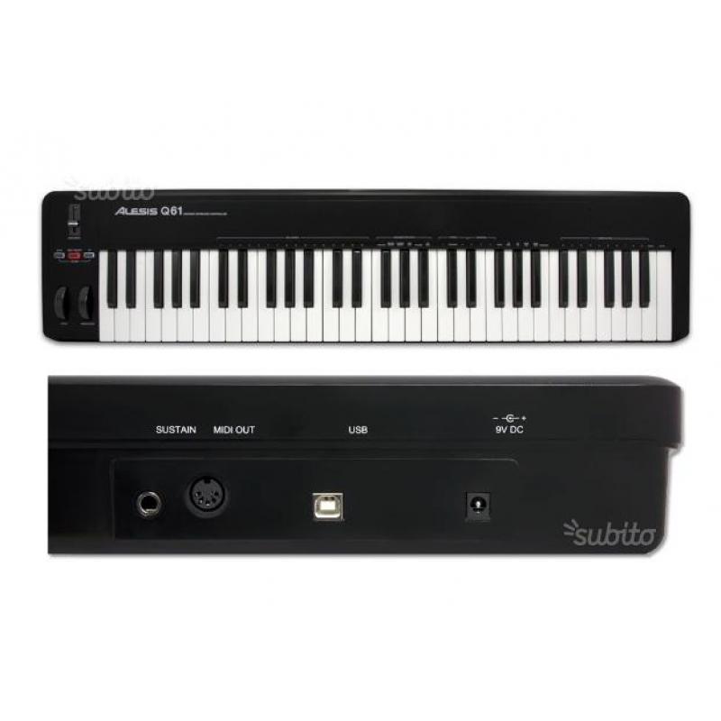 Master Keyboard Alesis Q61 + Custodia